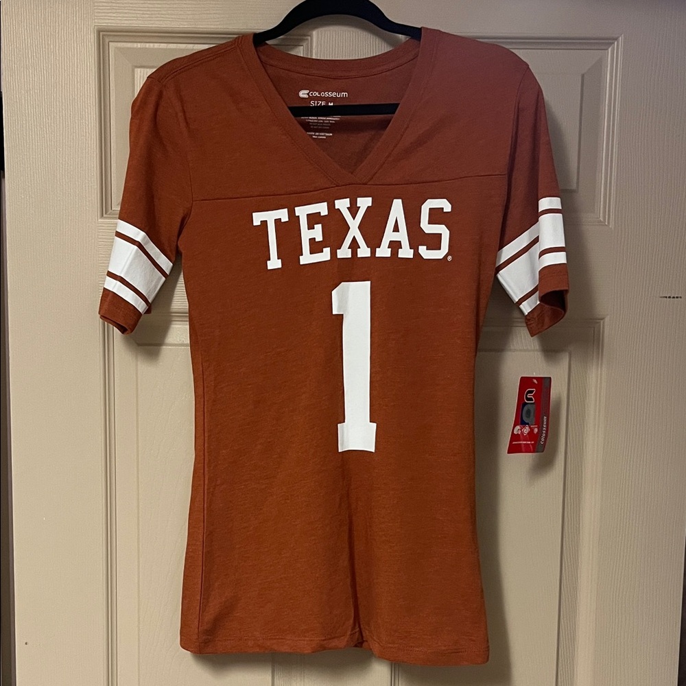 Colosseum Texas Women's Rust V-Neck Jersey